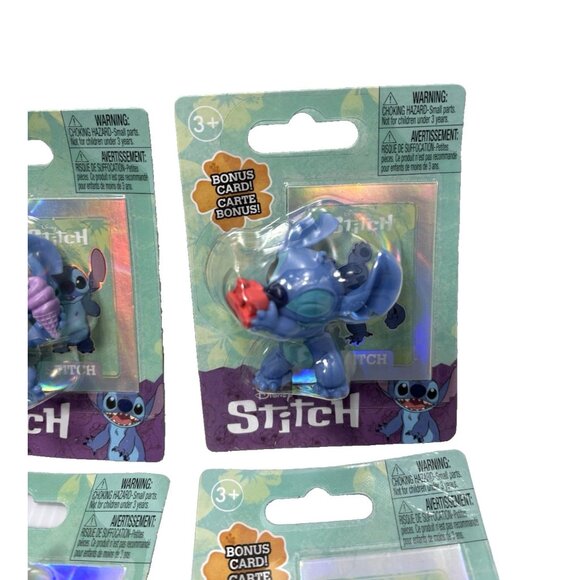 Lilo & Stitch Collectable Toys WITH Card! 4pc Set Action Figures/Cake Toppers - Picture 4 of 7